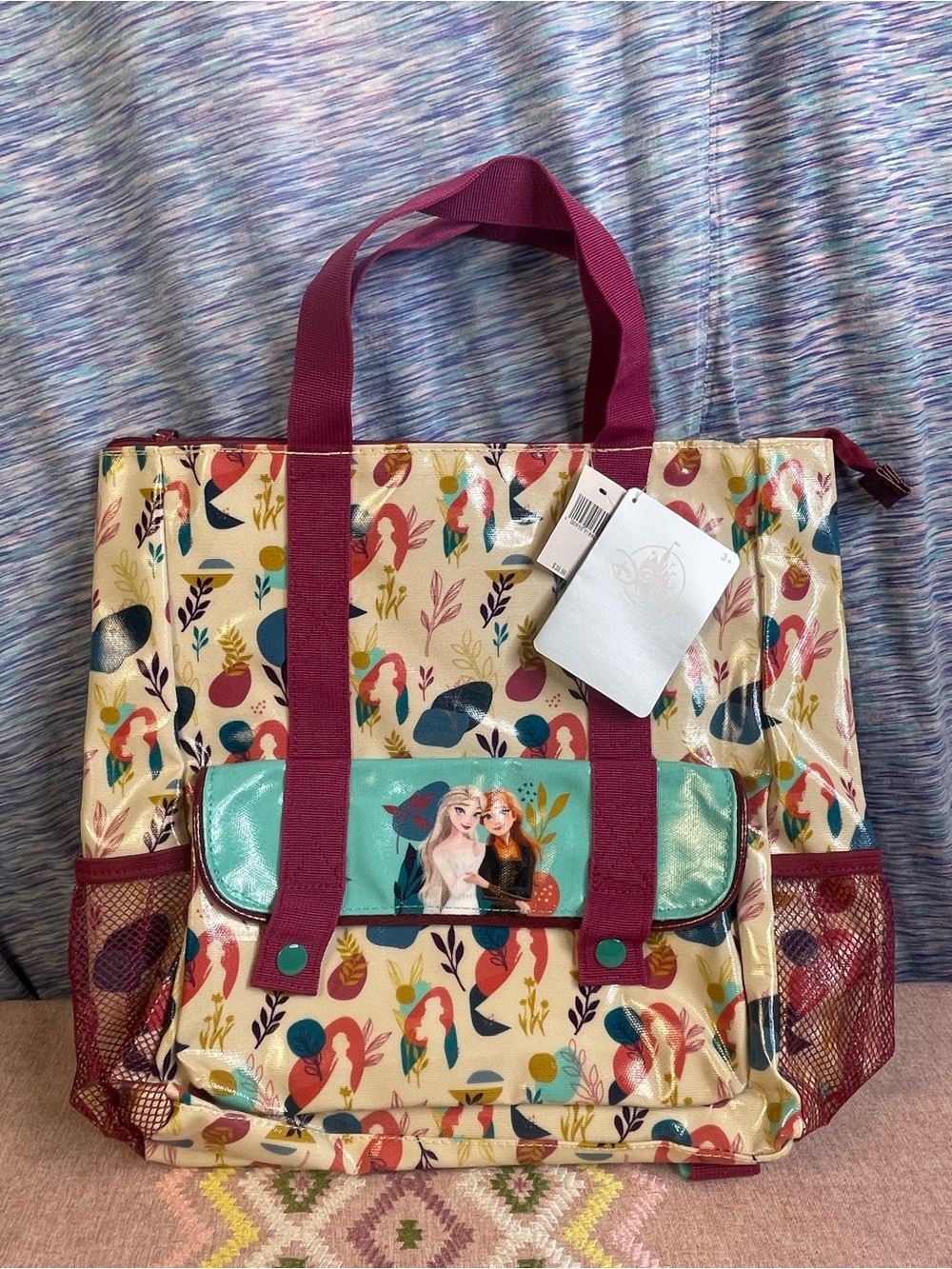 NWT Disney Store Anna & Elsa Frozen 2 Backpack Floral Design Adjustable